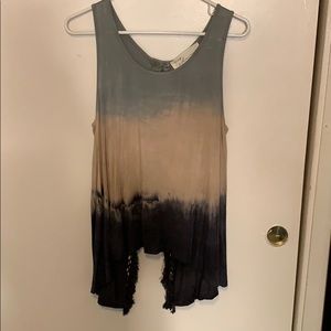 Vintage Havana tie dye tank with cut back